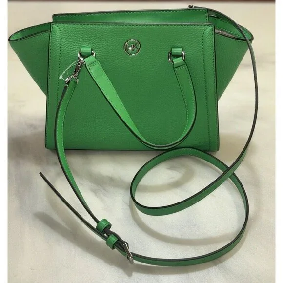 NWT Michael Kors Freya Sm Satchel In Palm Green MSRP $328 - Picture 1 of 9
